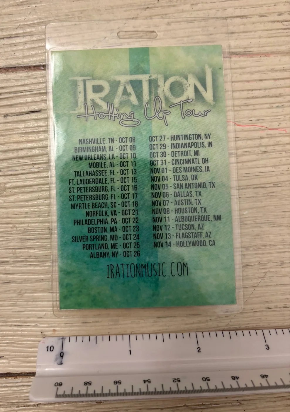 Iration Band Signed VIP Pass for the Hotting Up Tour - Rare!, изображение 2