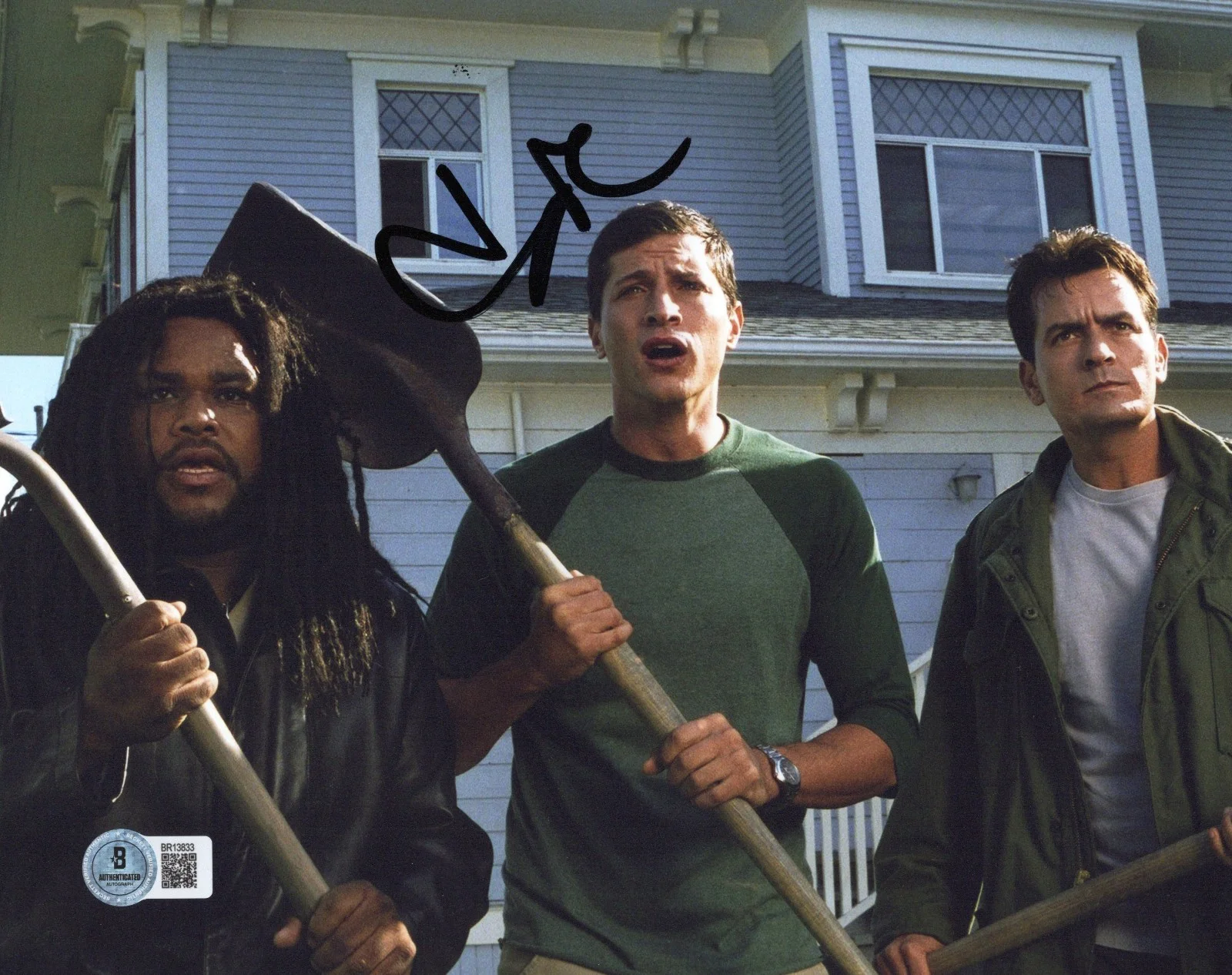 SIMON REX SIGNED 'SCARY MOVIE 3' 8x10 MOVIE PHOTO 4 ACTOR BECKETT BAS COA, изображение 2