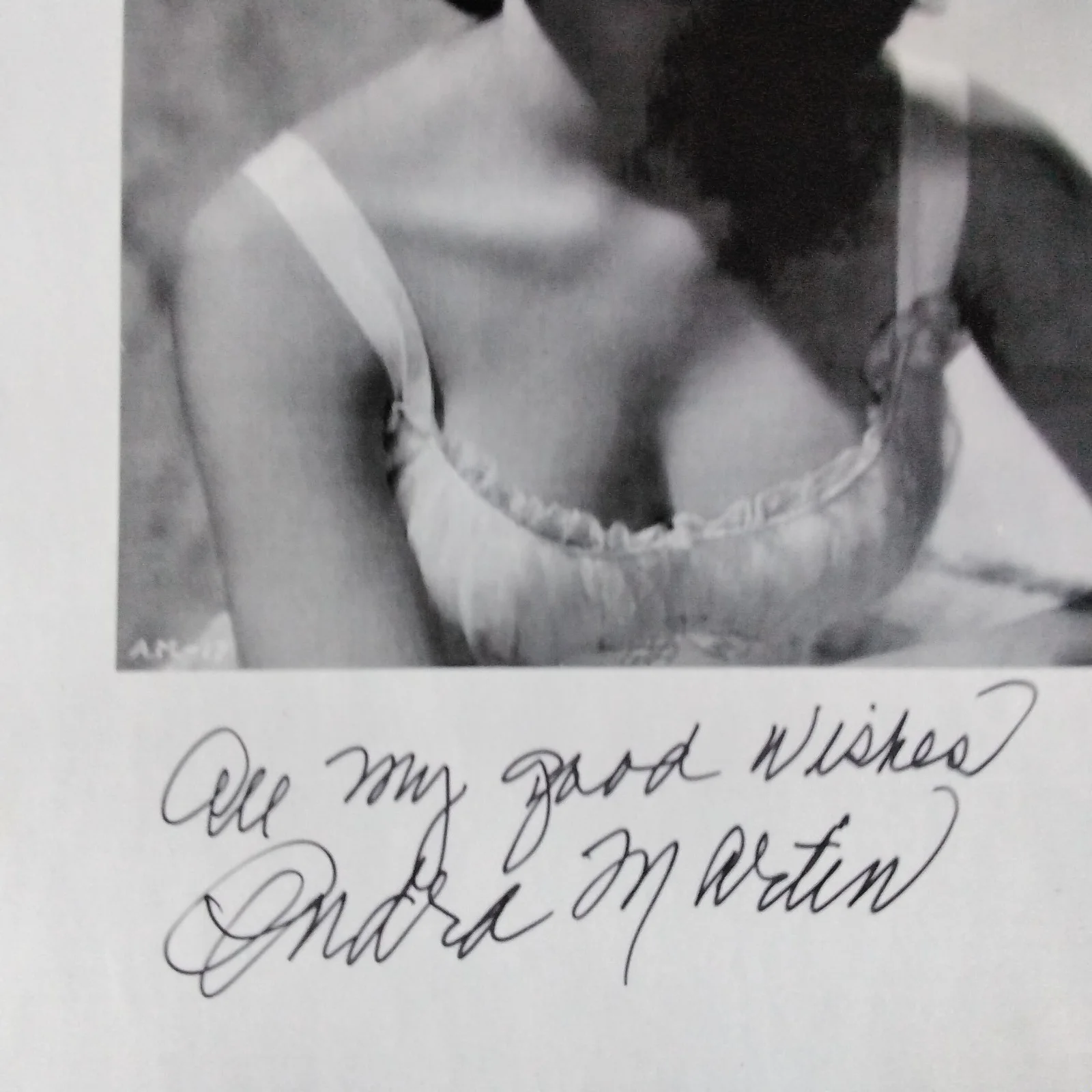 Andra Martin SIGNED Photo 50s TV Movie Actress Up Periscope Yellowstone Kelly, изображение 4