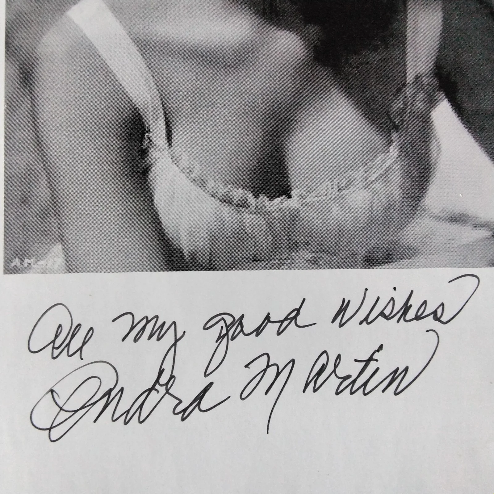 Andra Martin SIGNED Photo 50s TV Movie Actress Up Periscope Yellowstone Kelly, изображение 5
