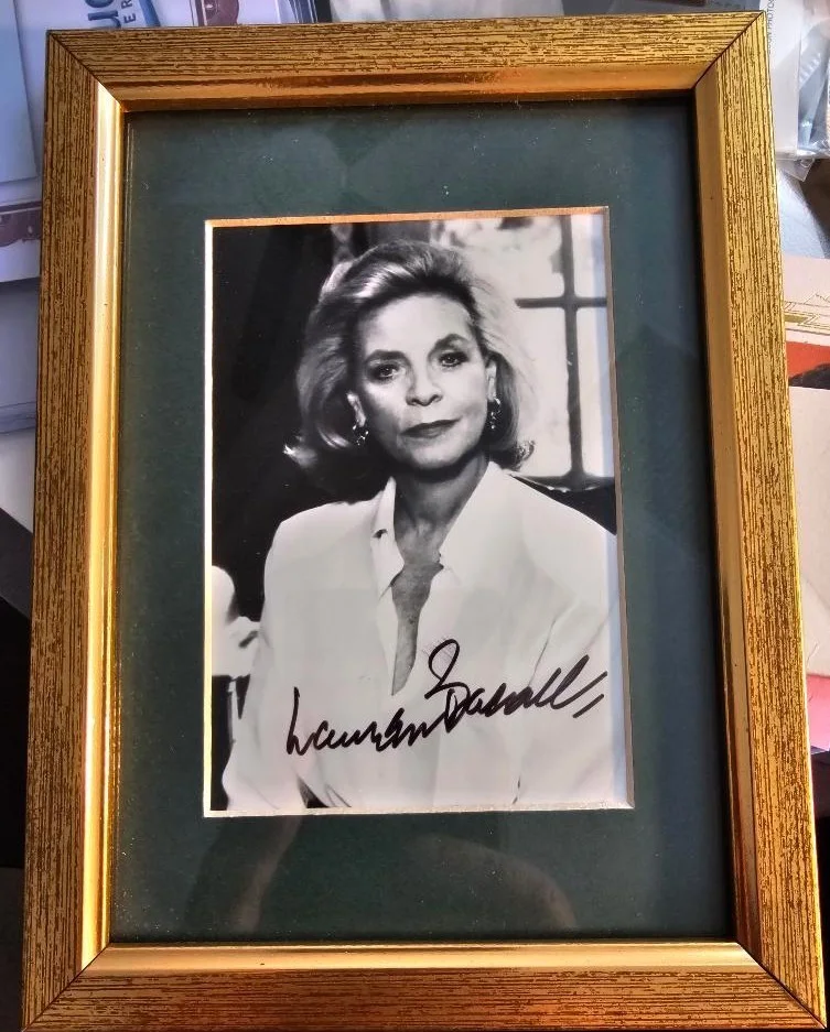 Lauren Bacall — Lauren Bacall Signed framed photo. Full size = 8x6 THE BIG SLEEP, Key Largo COA