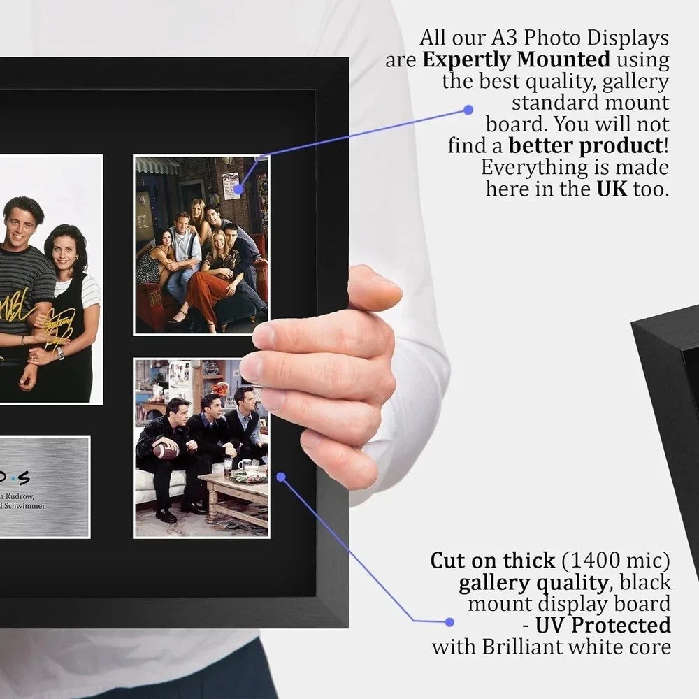 Friends Cast — Friends TV Show Cast Wall Art - Autographed Display 16x12 Inches, image 3