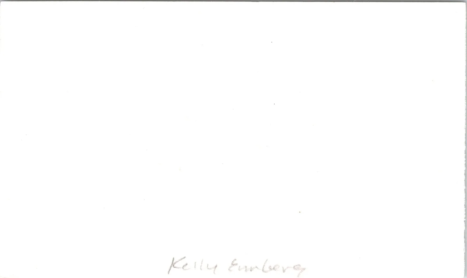 Kelly Emberg — Kelly Emberg Signed 3x5 Index Card Autographed, image 2