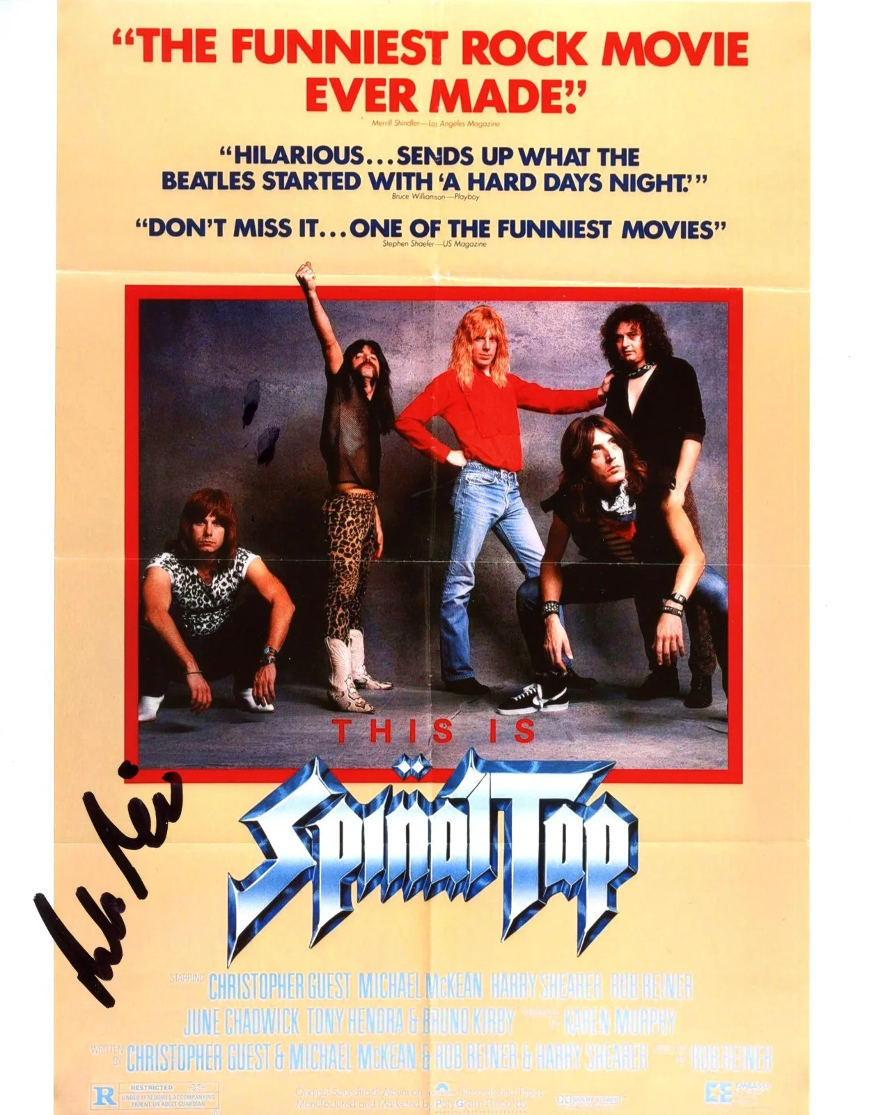 Rob Reiner — Rob Reiner Director Signed THIS IS SPINAL TAP 8x10 Photo Poster EXACT Proof ACOA, изображение 2