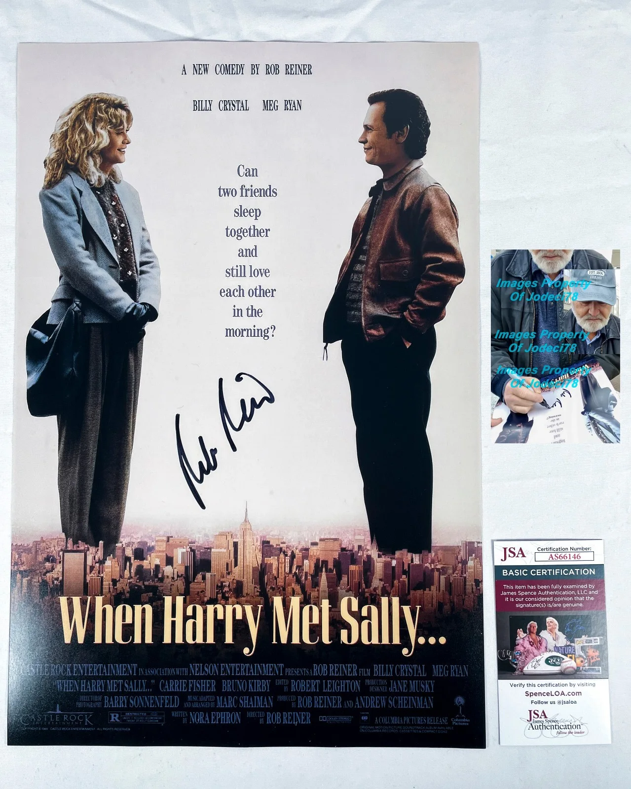 Rob Reiner — Rob Reiner Signed WHEN HARRY MET SALLY 12x18 Photo Poster EXACT Proof JSA A