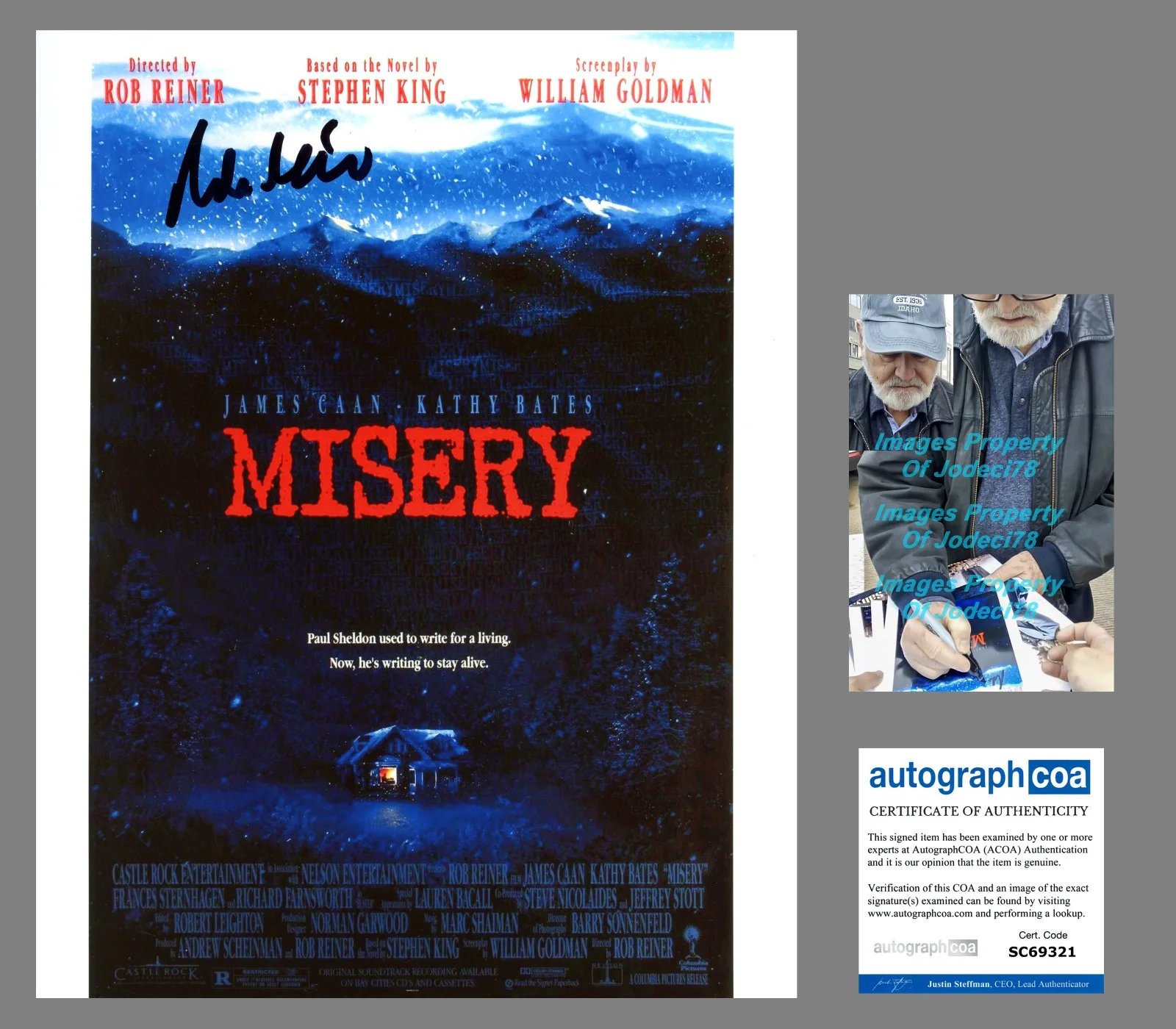 Rob Reiner — Rob Reiner Director Signed Autographed MISERY 8x10 Photo Poster EXACT Proof ACOA