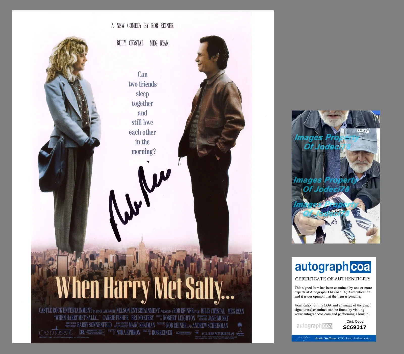 Rob Reiner — Rob Reiner Director Signed WHEN HARRY MET SALLY 8x10 Photo EXACT Proof ACOA