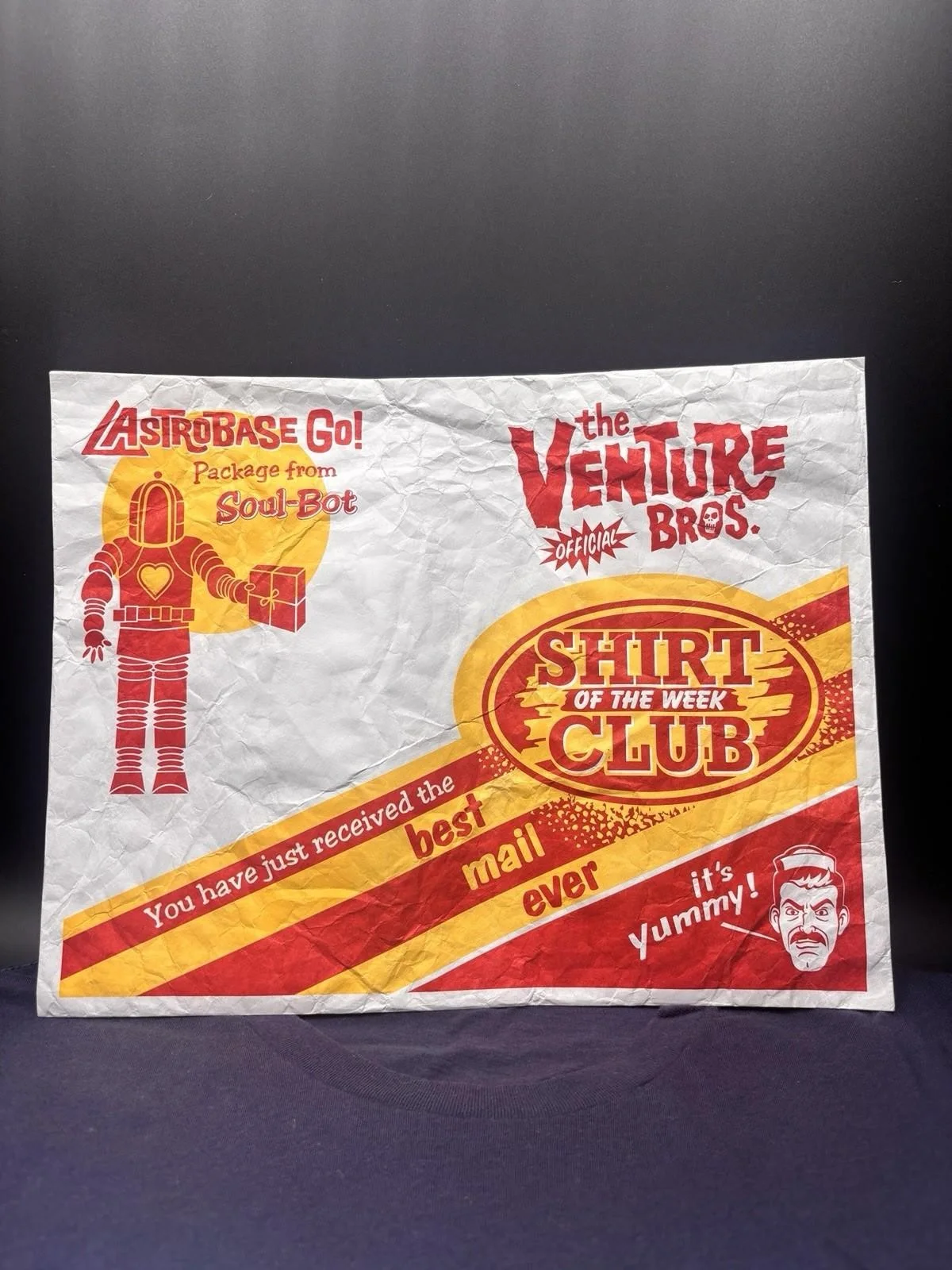 Venture Bros T Shirt Club 2016 No.4 Rapacity In Blue. Size M., image 2