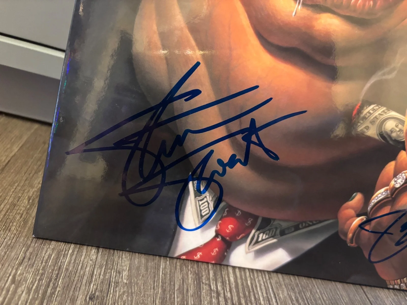WARRANT SIGNED AUTOGRAPHED GREEN LP VINYL DIRTY ROTTEN STICKING RICH X3 RARE, изображение 3