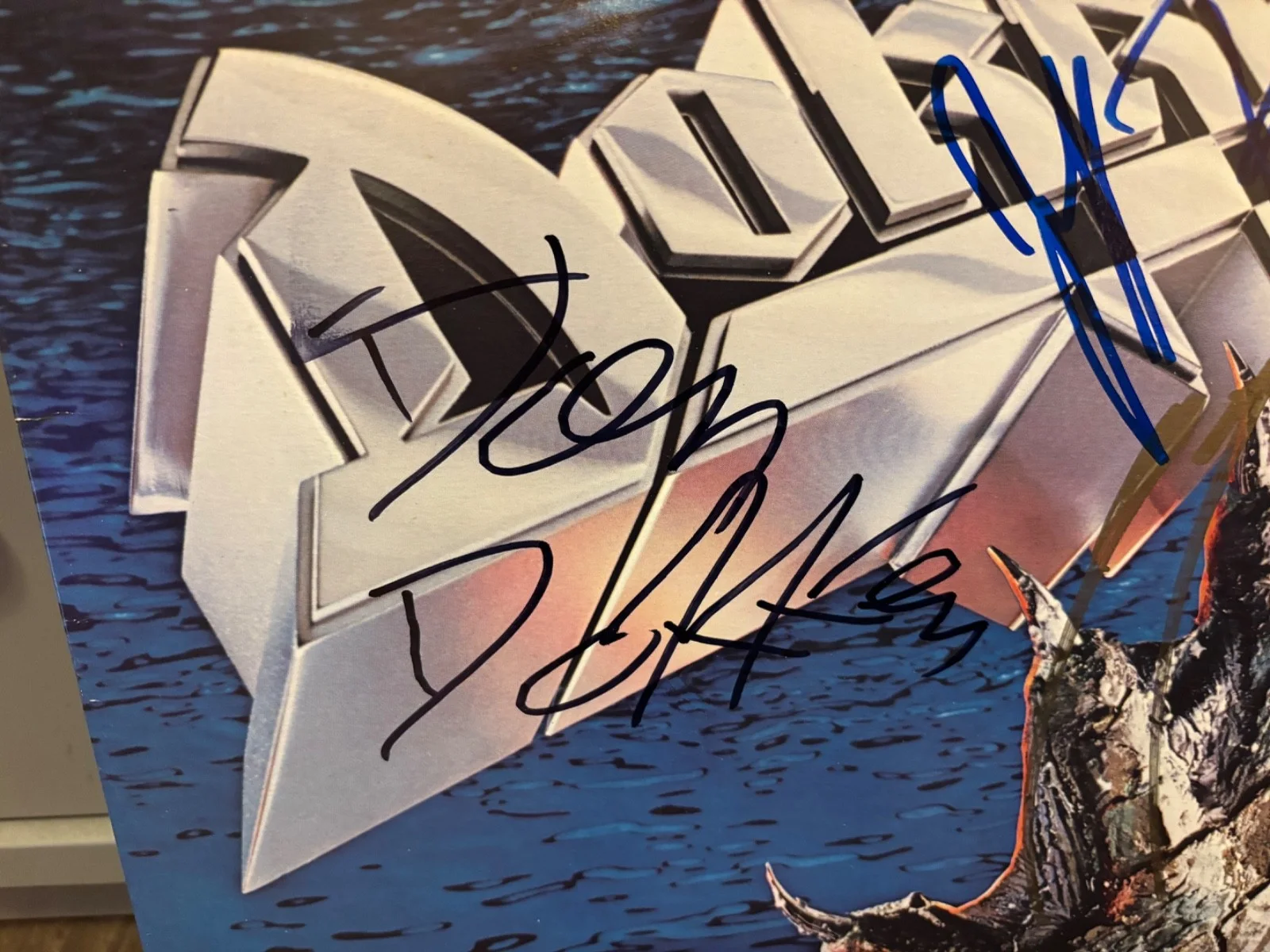 DOKKEN SIGNED AUTOGRAPHED TOOTH AND NAIL LP VINYL RARE X3 DON GEORGE JEFF, изображение 2