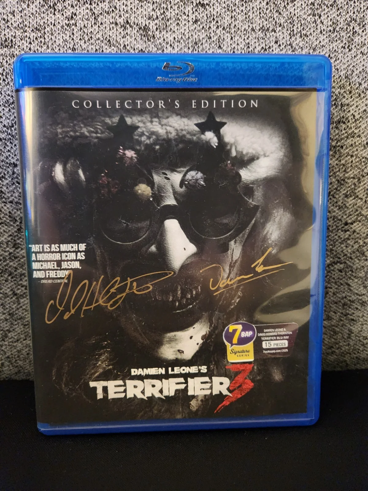 David Howard Thornton, Damen Leone — Terrifier 3 blu-ray Signed JSA Damen Leone + David Howard Thornton! Free Shippin, image 2