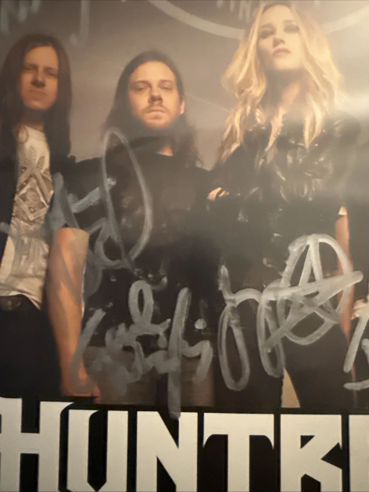 Huntress autographed concert poster Jagermeister, image 3