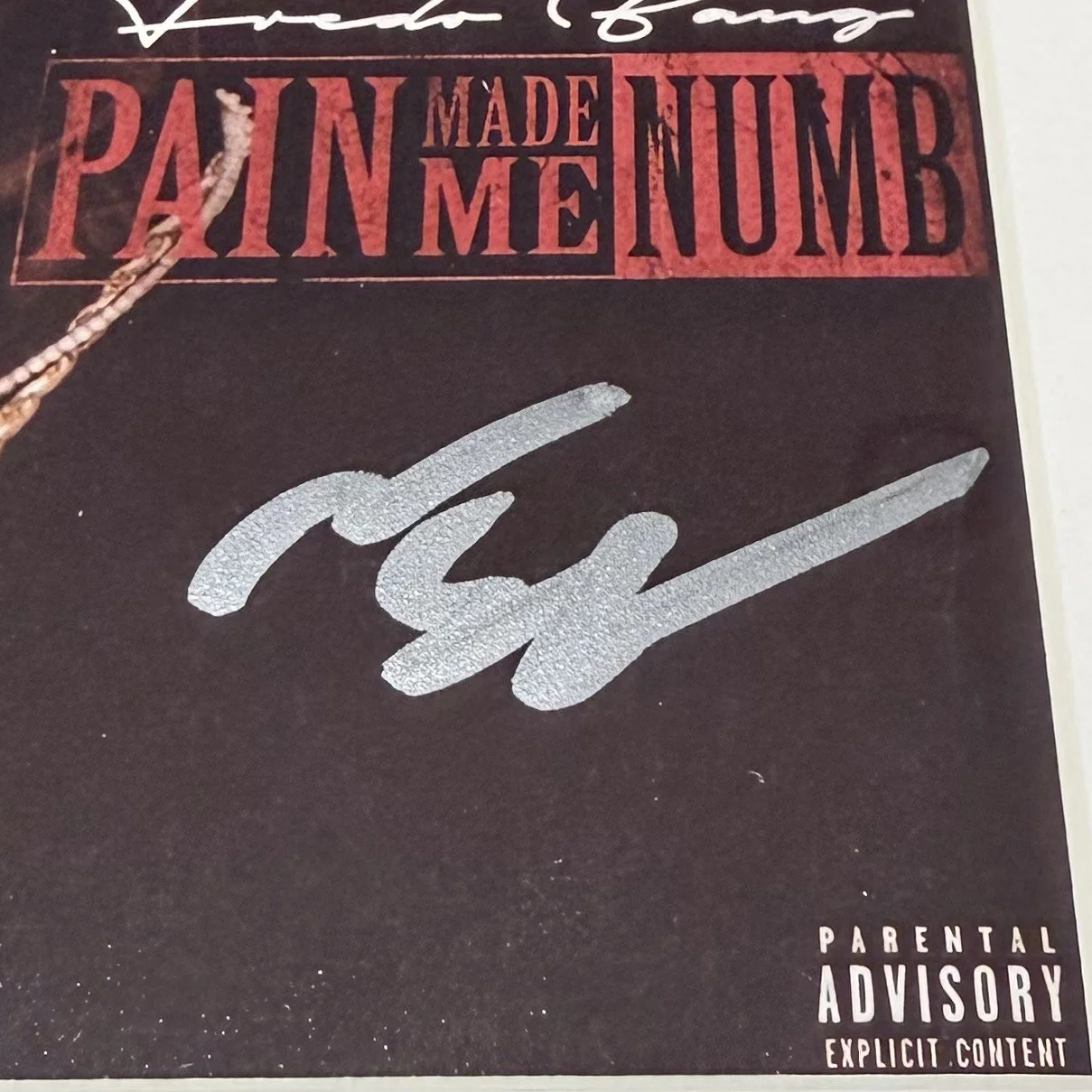 FREDO BANG SIGNED PAIN MADE ME NUMB CD ALBUM AUTOGRAPH RAPPER FRAMED PSA COA, image 3