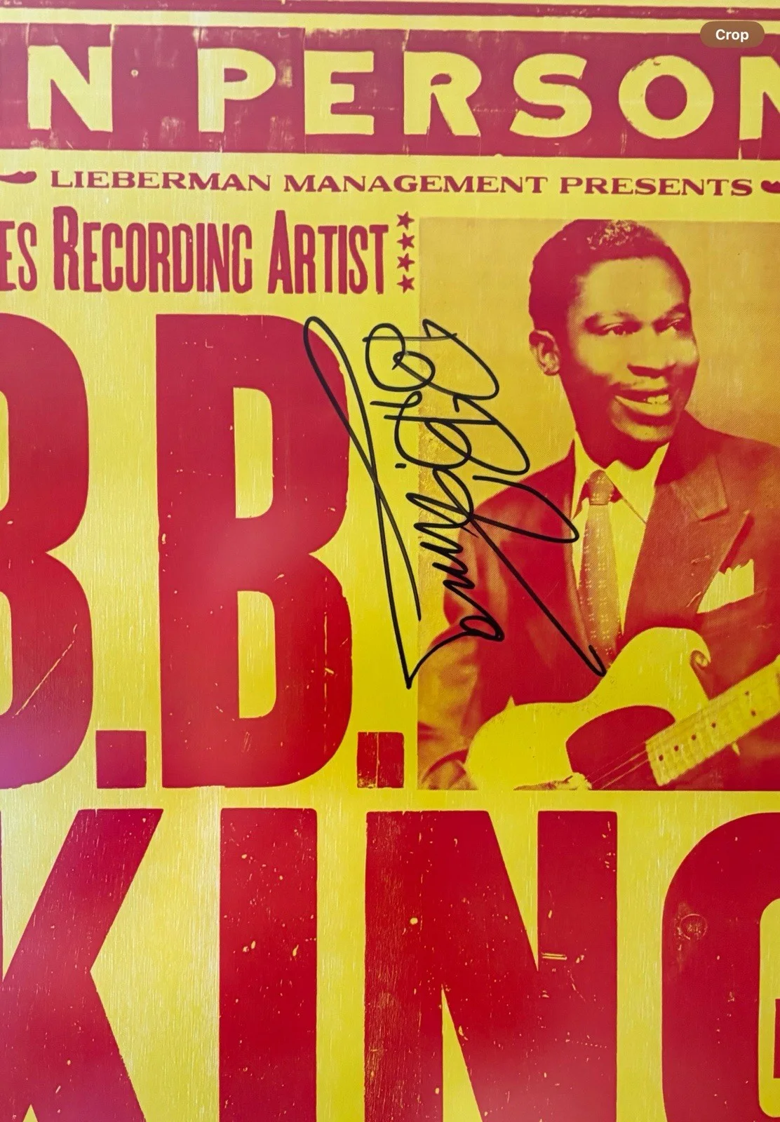 Framed & Matted Signed BB King Concert Poster, image 2