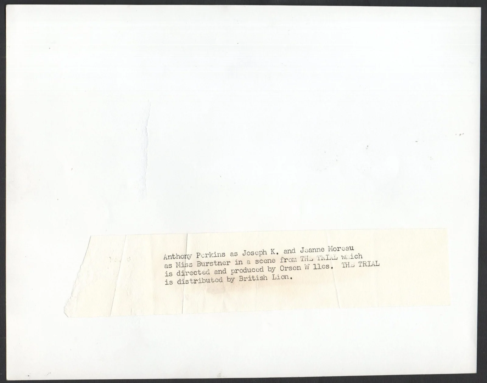 TRIAL 1962 Anthony Perkins, Jeanne Moreau * Orson Welles 2 10x8 STILLS, image 3