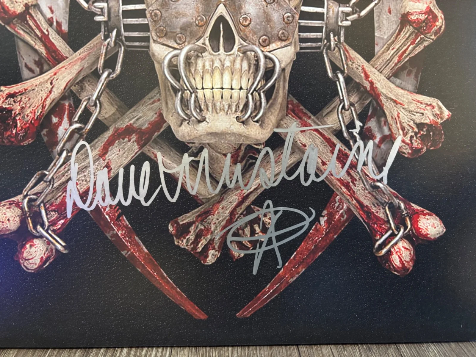 DAVE MUSTAINE SIGNED AUTOGRAPHED RED LP VINYL MEGADETH KILLING IS MY BUSINESS, image 2