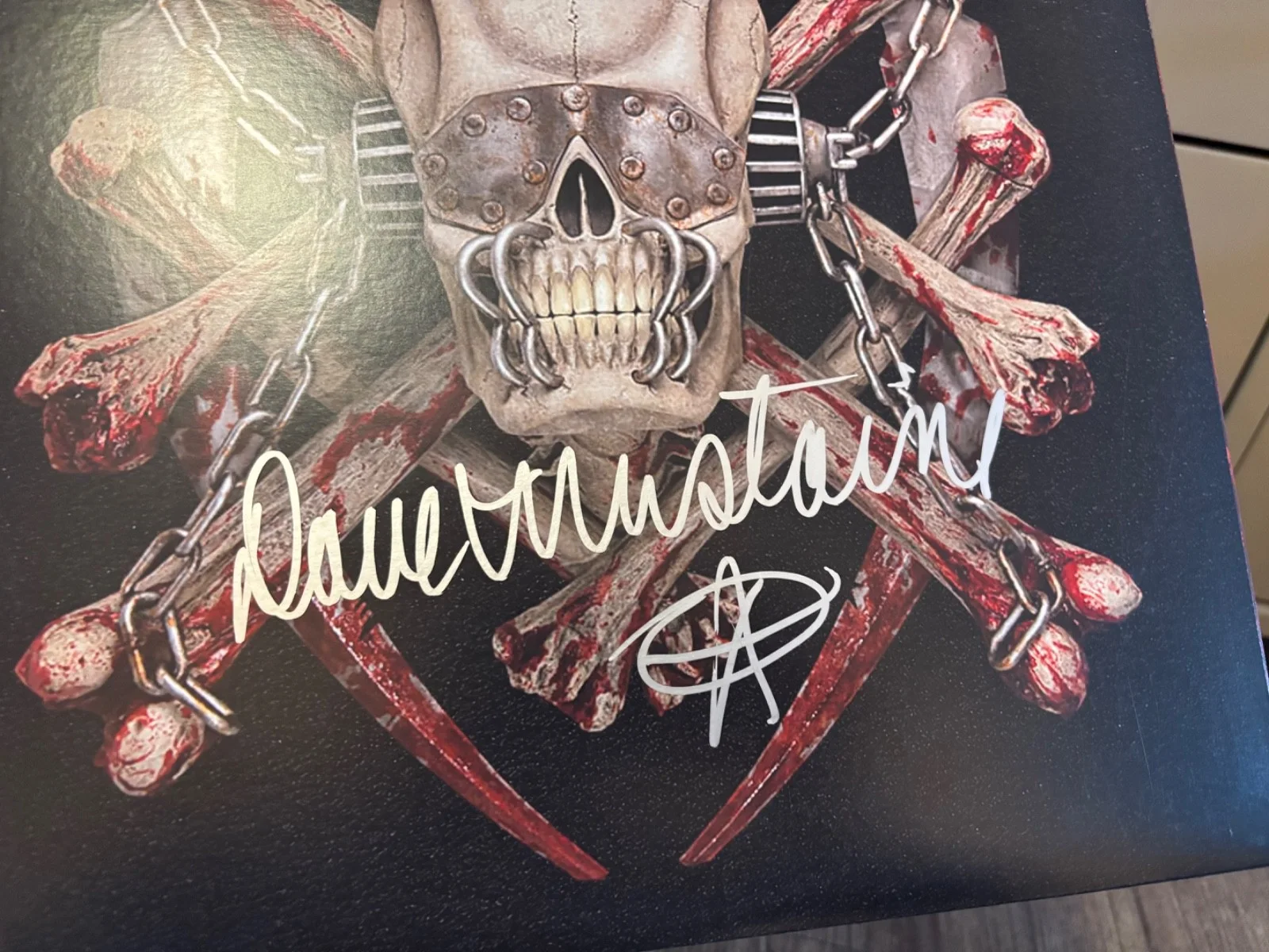 DAVE MUSTAINE SIGNED AUTOGRAPHED RED LP VINYL MEGADETH KILLING IS MY BUSINESS, image 3