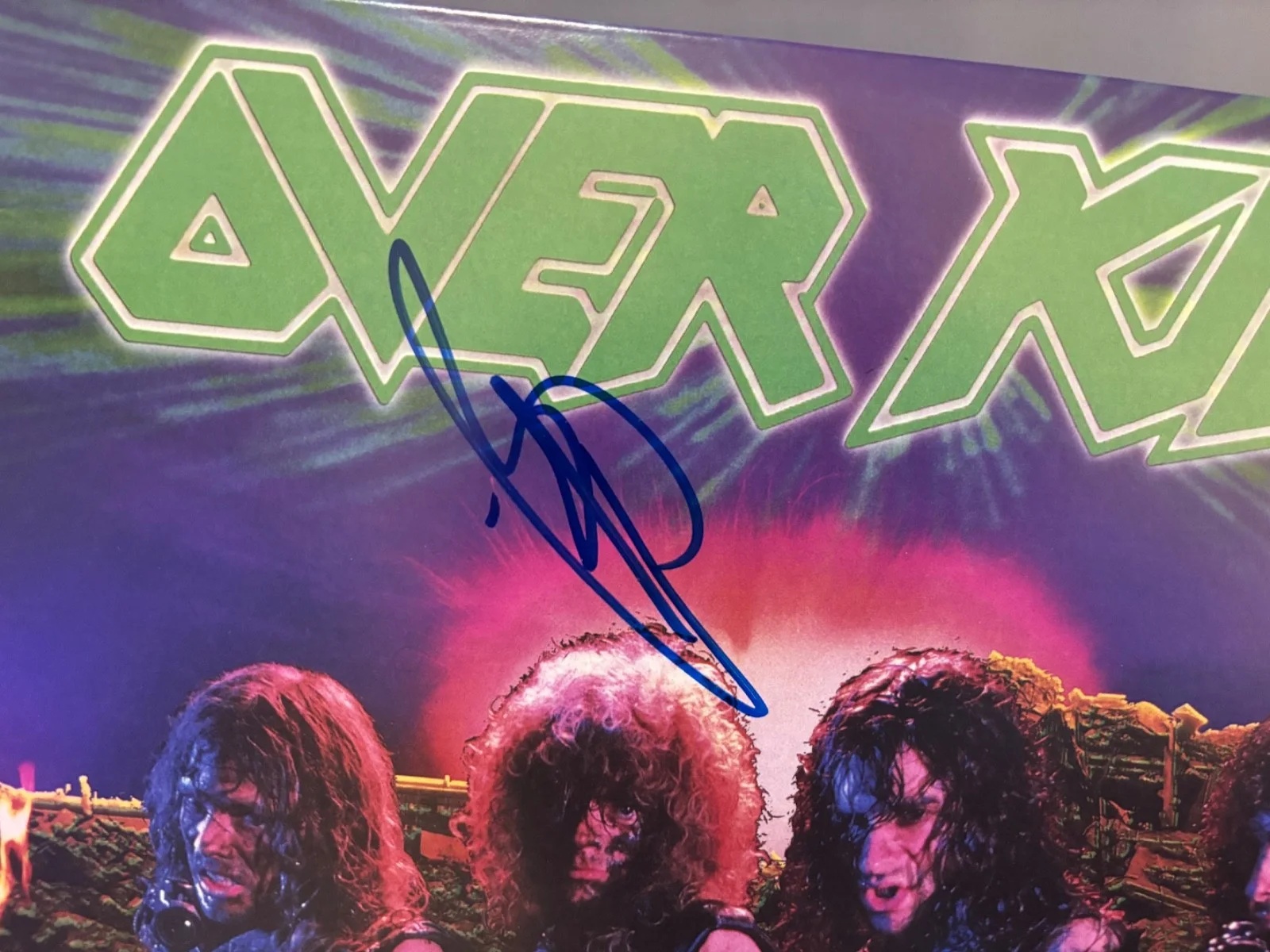 OVER KILL SIGNED AUTOGRAPHED RED TAKING OVER LP VINYL RARE BOBBY BLITZ! METAL, image 2