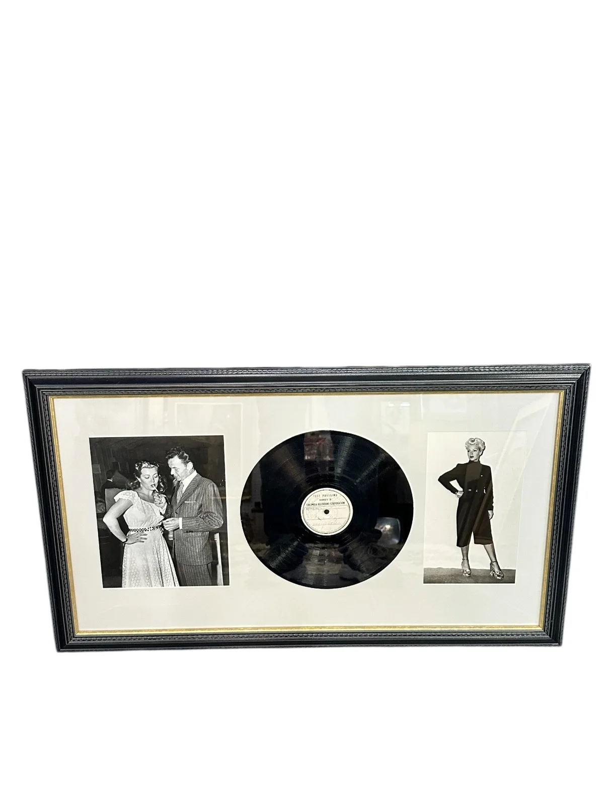 FRANK SINATRA & LANA TURNER BLACK MAGIC TEST PRESSING WHITE LABEL FRAMED RARE, image 4