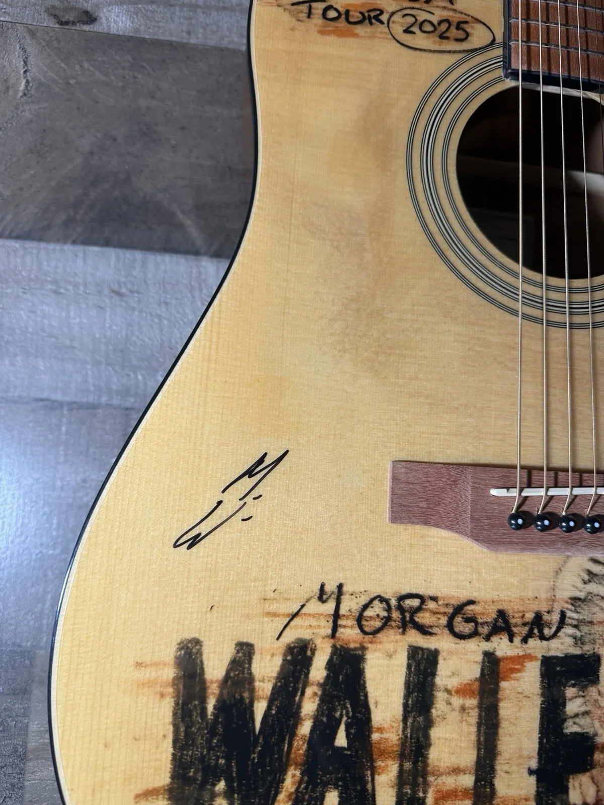 Morgan Wallen signed autographed Im The Problem Tour Official Guitar Brand New, image 3