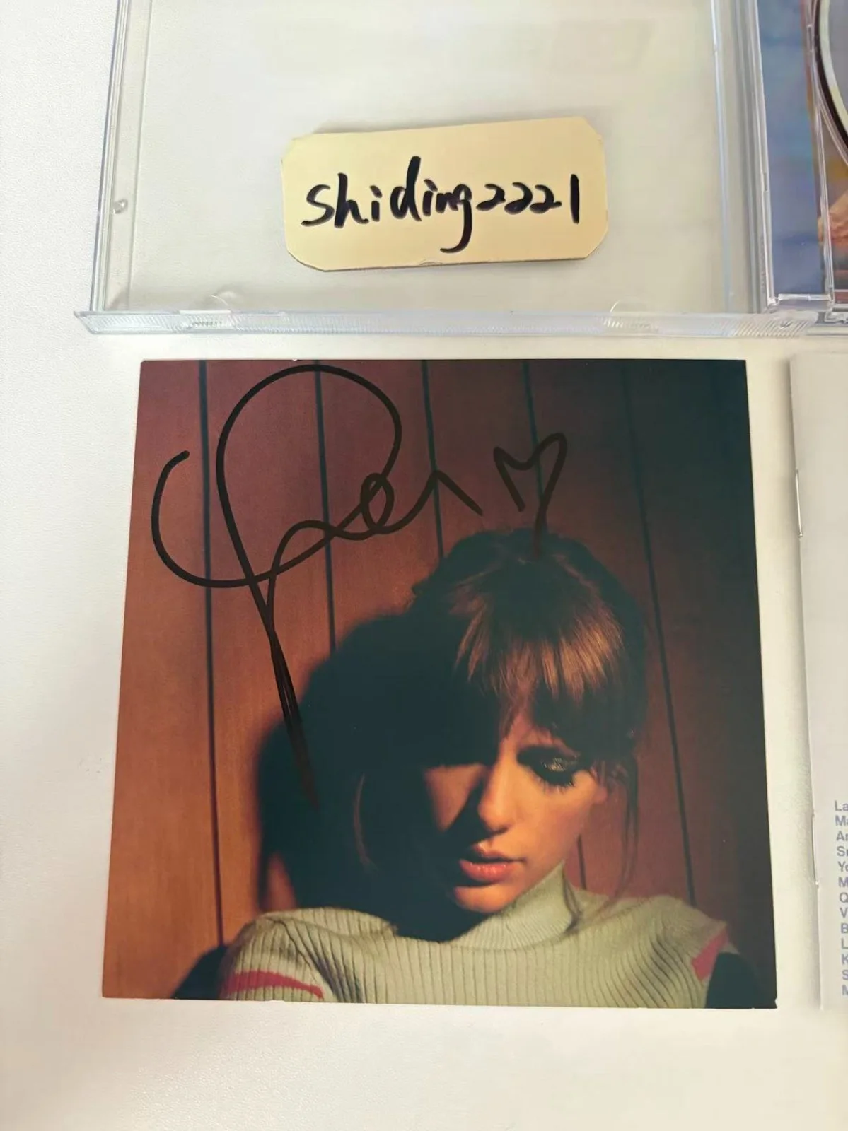 Taylor Swift Midnights CD - Hand signed Photo with Heart rare, image 4