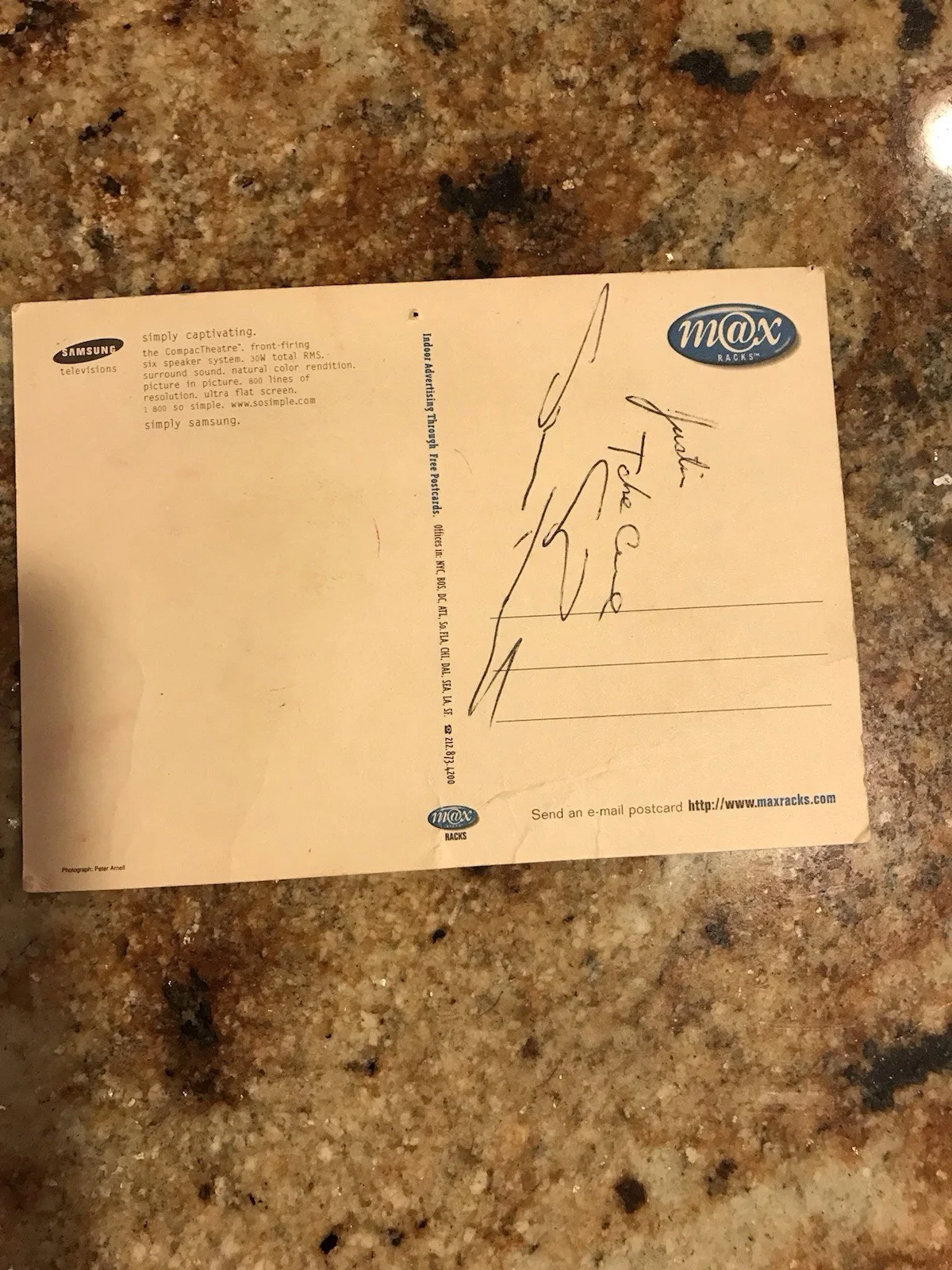 Claire Danes — Claire Danes Signed Autographed Samsung Postcard, image 5