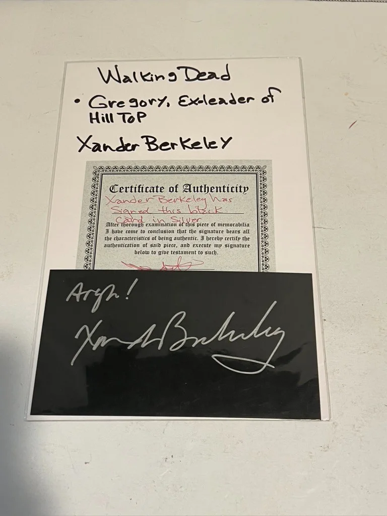 Xander Berkeley Hand Signed Cut Actor Walking Dead The Mentalist, image 2