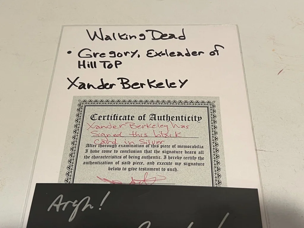 Xander Berkeley Hand Signed Cut Actor Walking Dead The Mentalist, image 3