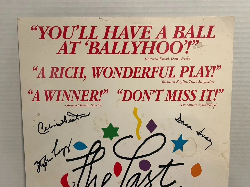 The Last Night of Ballyhoo Cast HAND SIGNED 14x22 Window Card, image 4