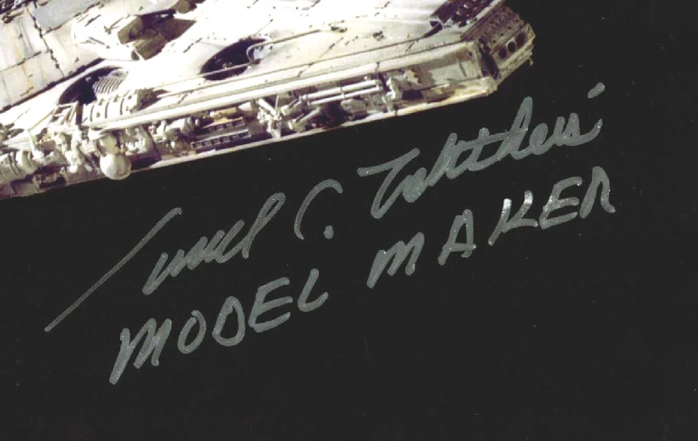 SAMUEL SAM ZOLLTHEIS SIGNED 11x14 PHOTO ILM MODEL MAKER STAR WARS BECKETT BAS, image 2