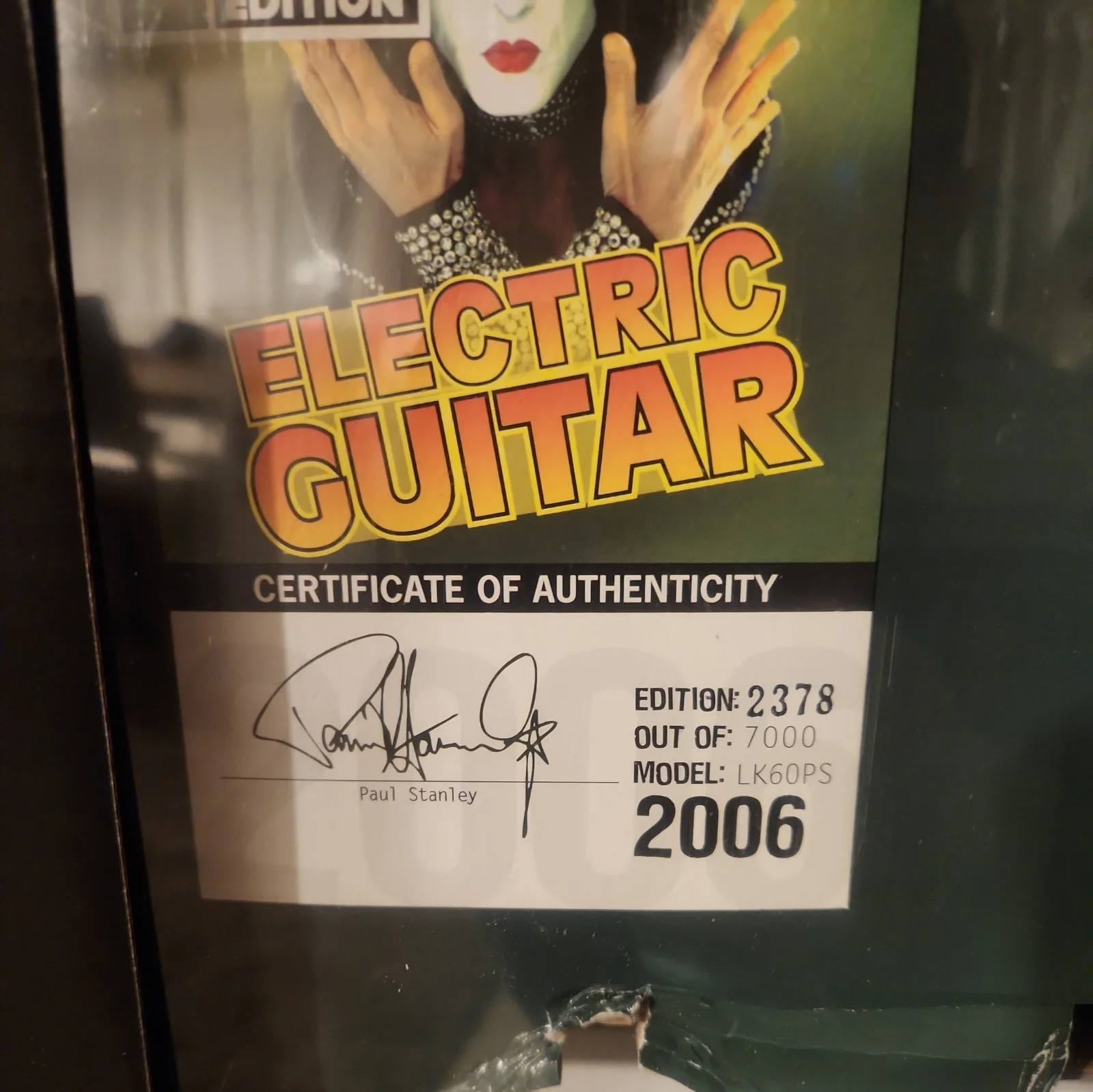 Target Lyon Washburn Autographed KISS Paul Stanley Guitar & Acrylic Display Case, изображение 4