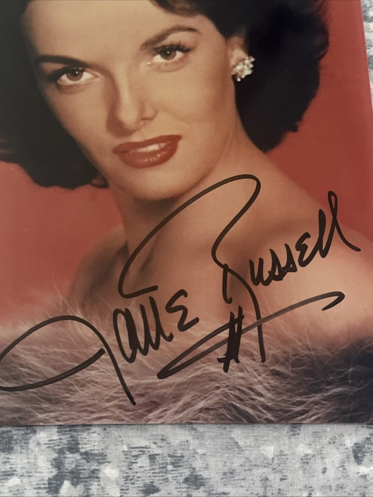 Jane Russell Original Autograph 8 X 10 Kodak Photograph Hollywood Golden Actress, изображение 2