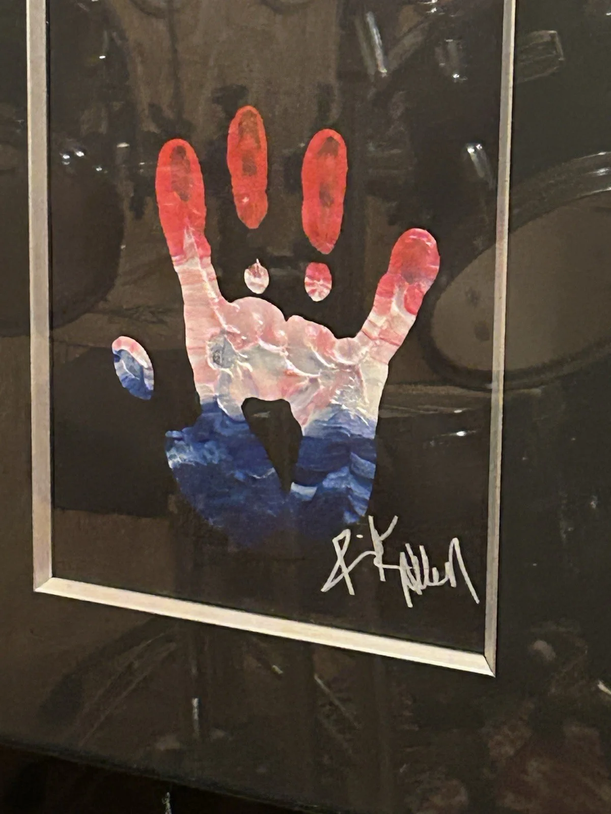 Rik Allen Signed Hand Print Def Leppard Autographed Framed, image 3