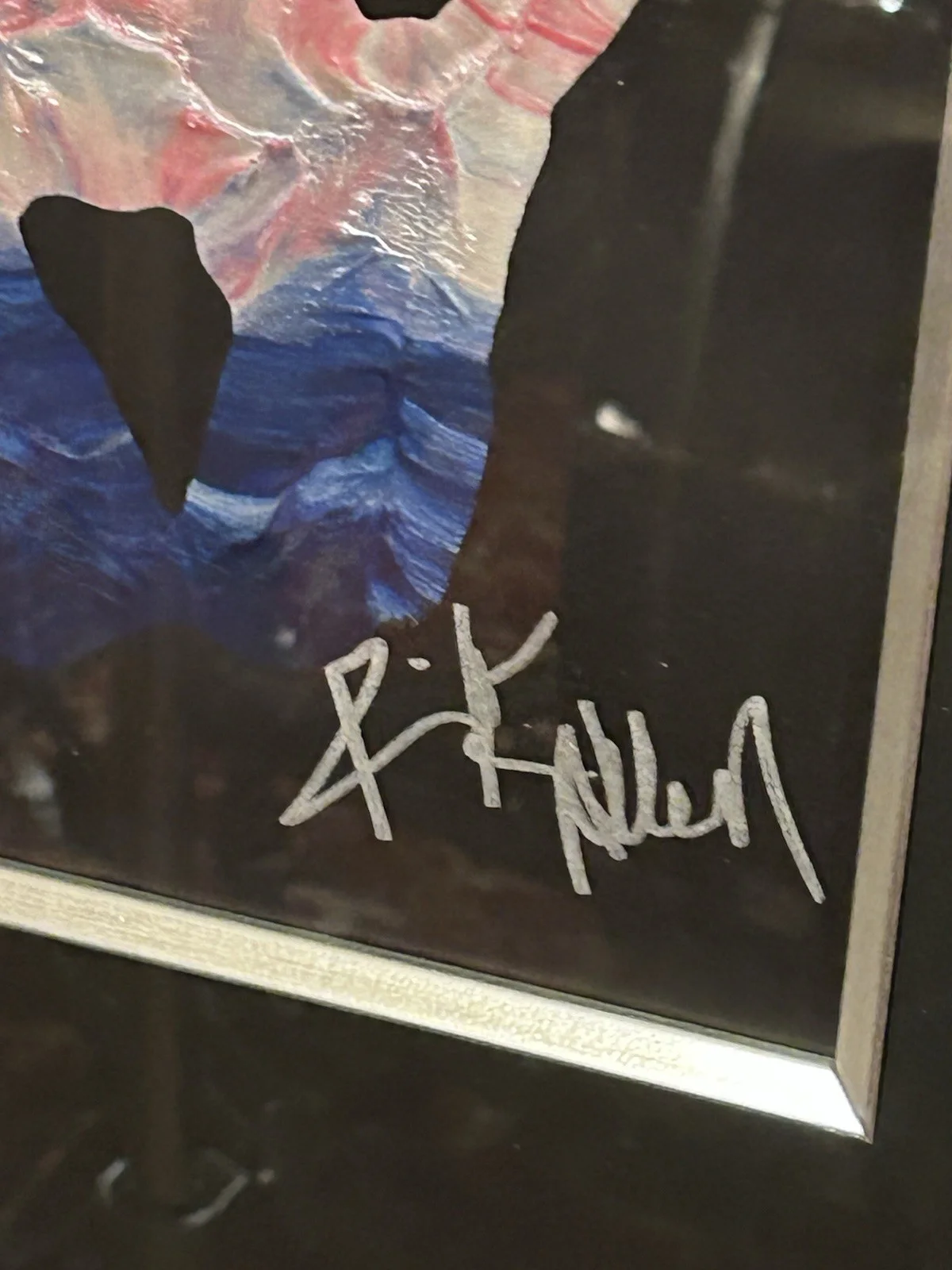 Rik Allen Signed Hand Print Def Leppard Autographed Framed, image 4