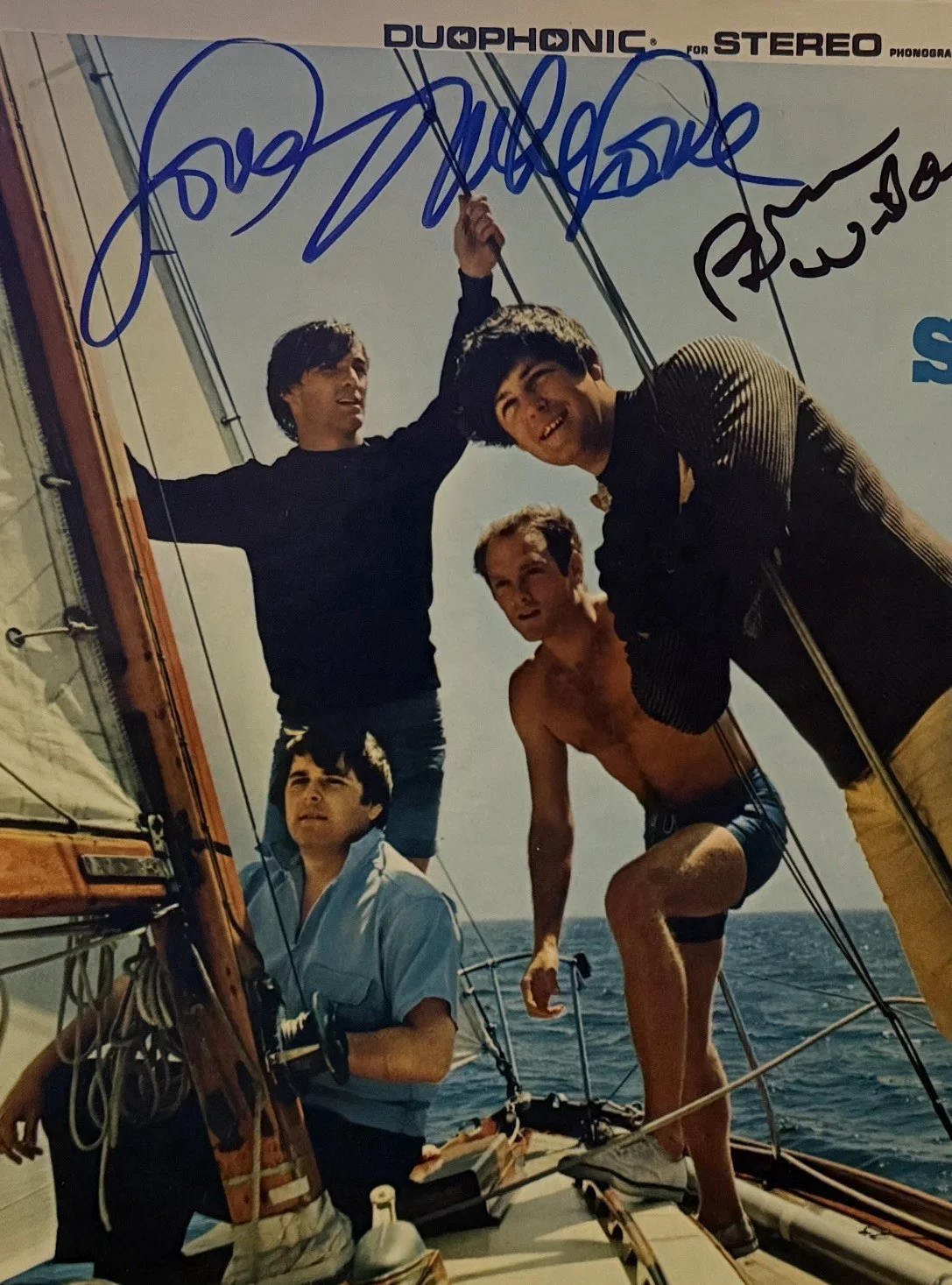 Signed beach boys summer days Brian Wilson Mike Love Al Jardine Vinyl album Lip, изображение 3