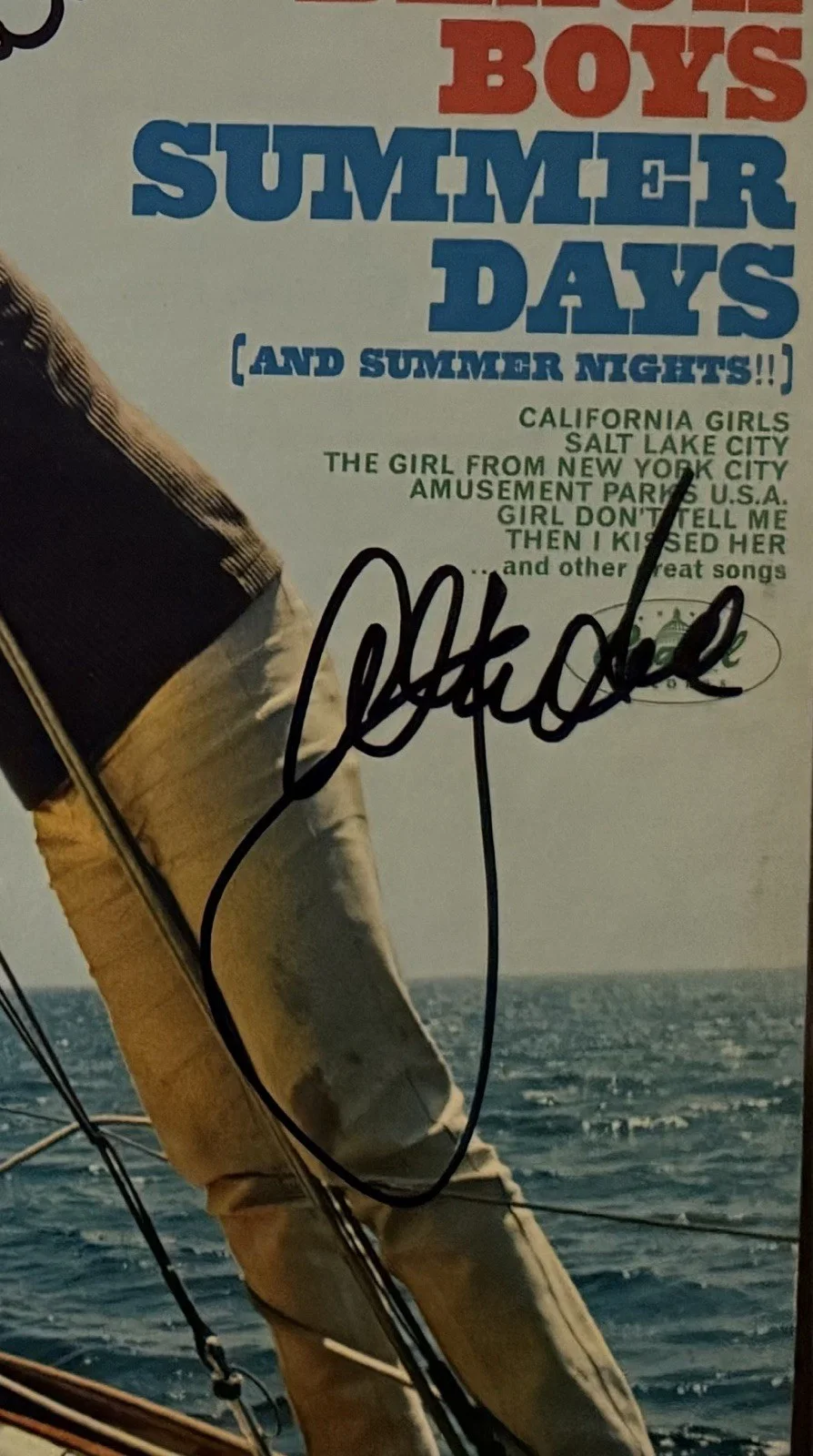 Signed beach boys summer days Brian Wilson Mike Love Al Jardine Vinyl album Lip, изображение 4