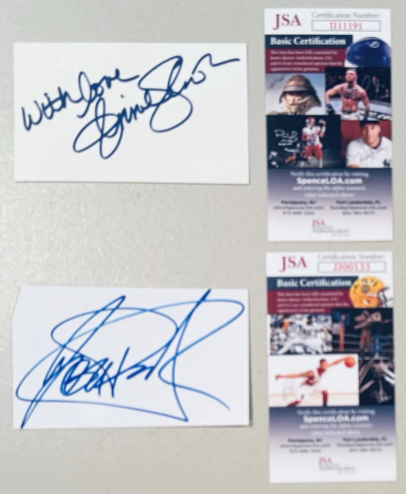 Beverly Hills 90210 Signed Cast 3x5 Card Set X8 Beckett JSA Luke Perry Doherty, изображение 3