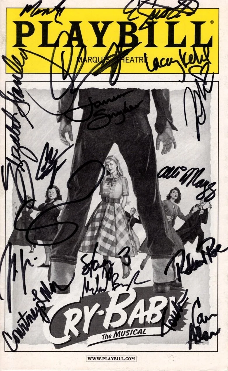 Cast — Cry-Baby The Musical Signed Autographed Cast Playbill