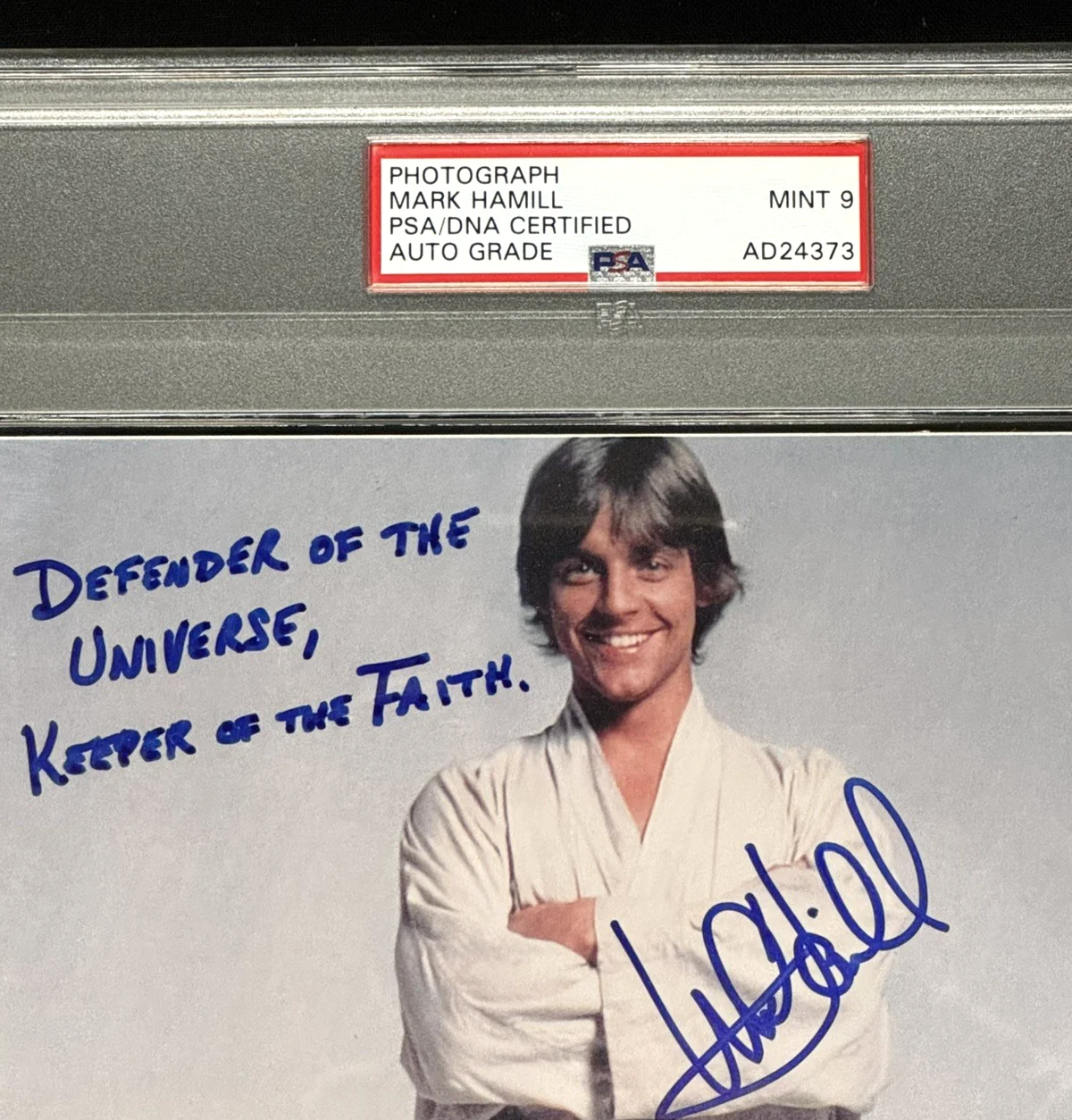 Mark Hamill — Mark Hamill Signed 8x10 Photograph W/Inscription Star Wars Luke Skywalker PSA 9, изображение 2