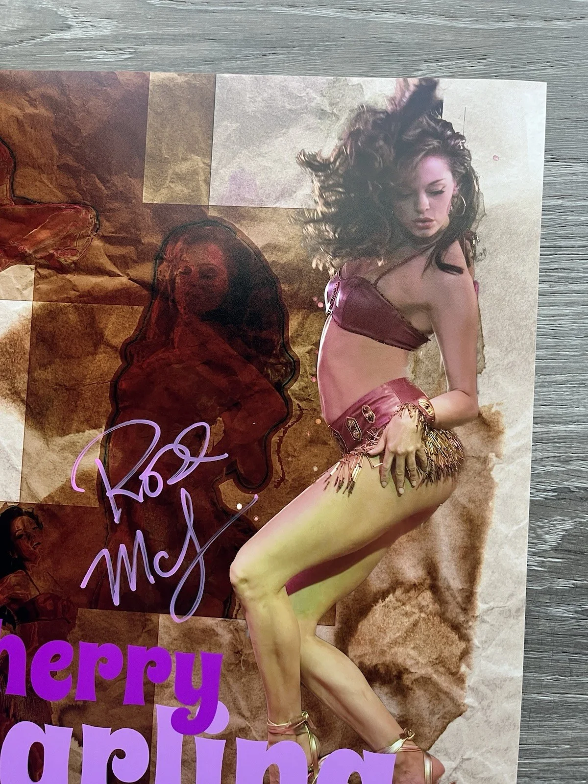 Rose McGowan — Rose McGowan Signed Cherry Darling 11x14 LE Photo Becket COA Planet Terror, изображение 5