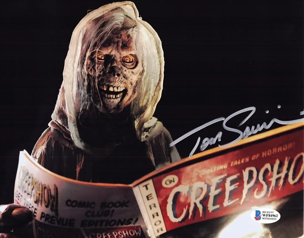 TOM SAVINI — TOM SAVINI CREEPSHOW 2 8X10 PHOTO THE CREEP HORROR AUTOGRAPH AUTOGRAPHED BAS 962