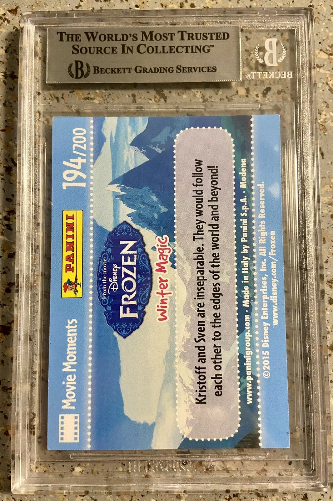 Jonathan Groff — RARE! Jonathan Groff SIGNED 2015 Panini Disney Frozen Trading Card- BGS COA, изображение 4