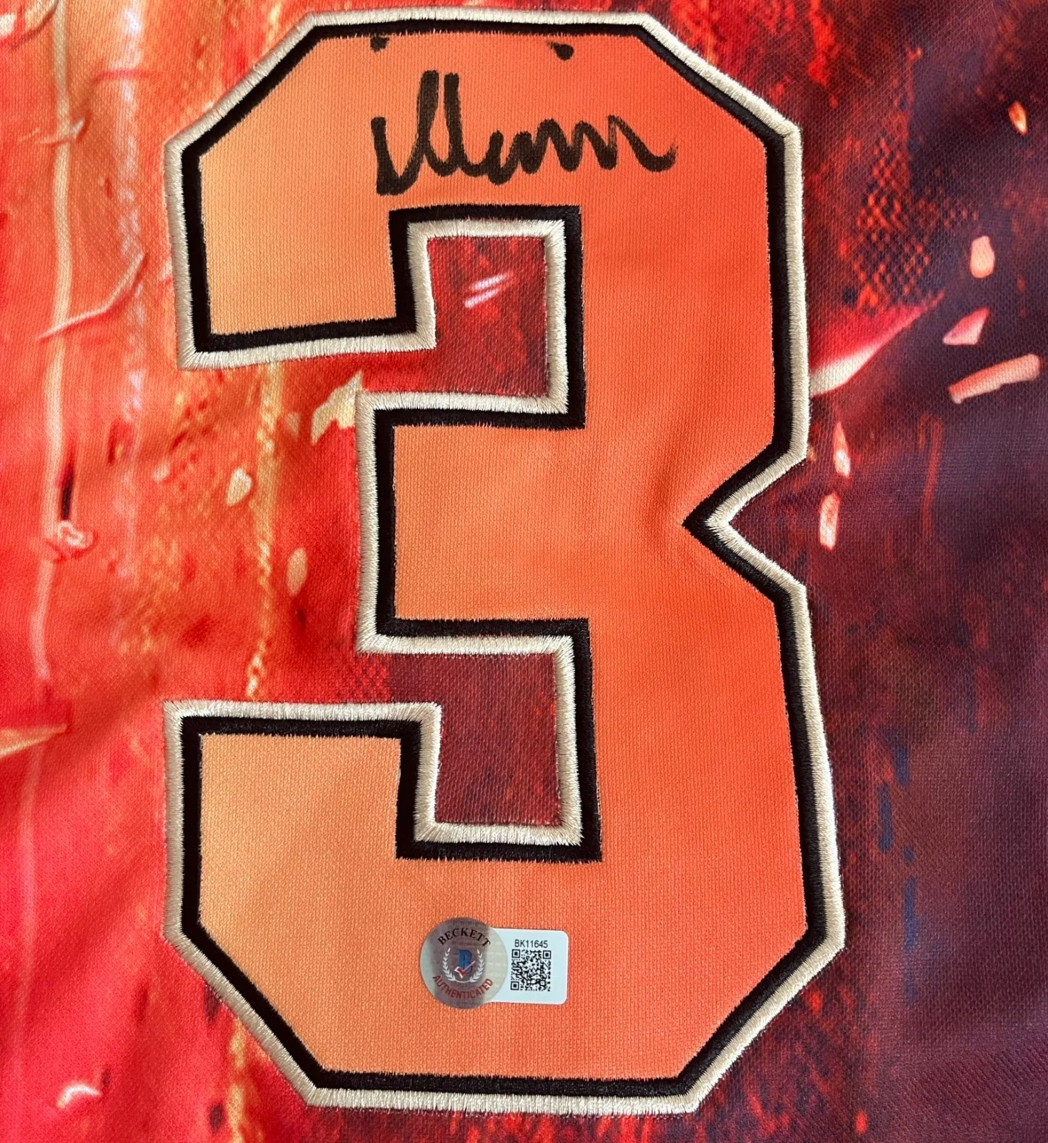 DJ ILLENIUM SIGNED FALLEN EMBERS BASEBALL JERSEY w/EXACT PROOF & BECKETT BAS COA, image 3