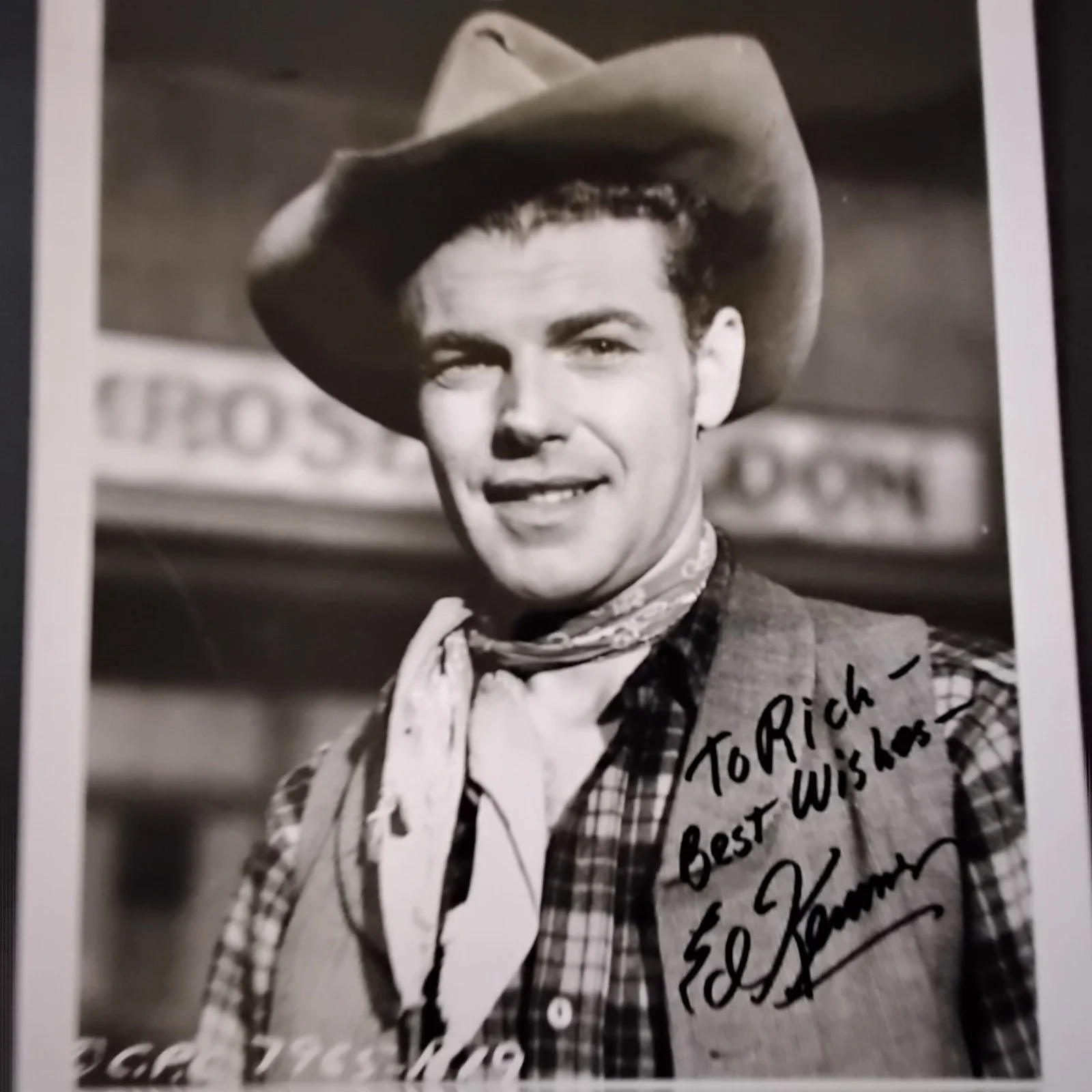 Ed Kemmer SIGNED Photo 50s Movie TV Actor Space Patrol Buzz Earth vs The Spider, изображение 5