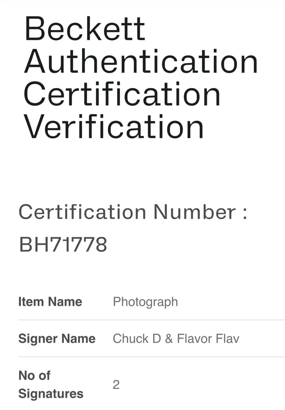 Public Enemy signed Photo Chuck D Flavor Flav autographed 8x10 beckett coa, image 5