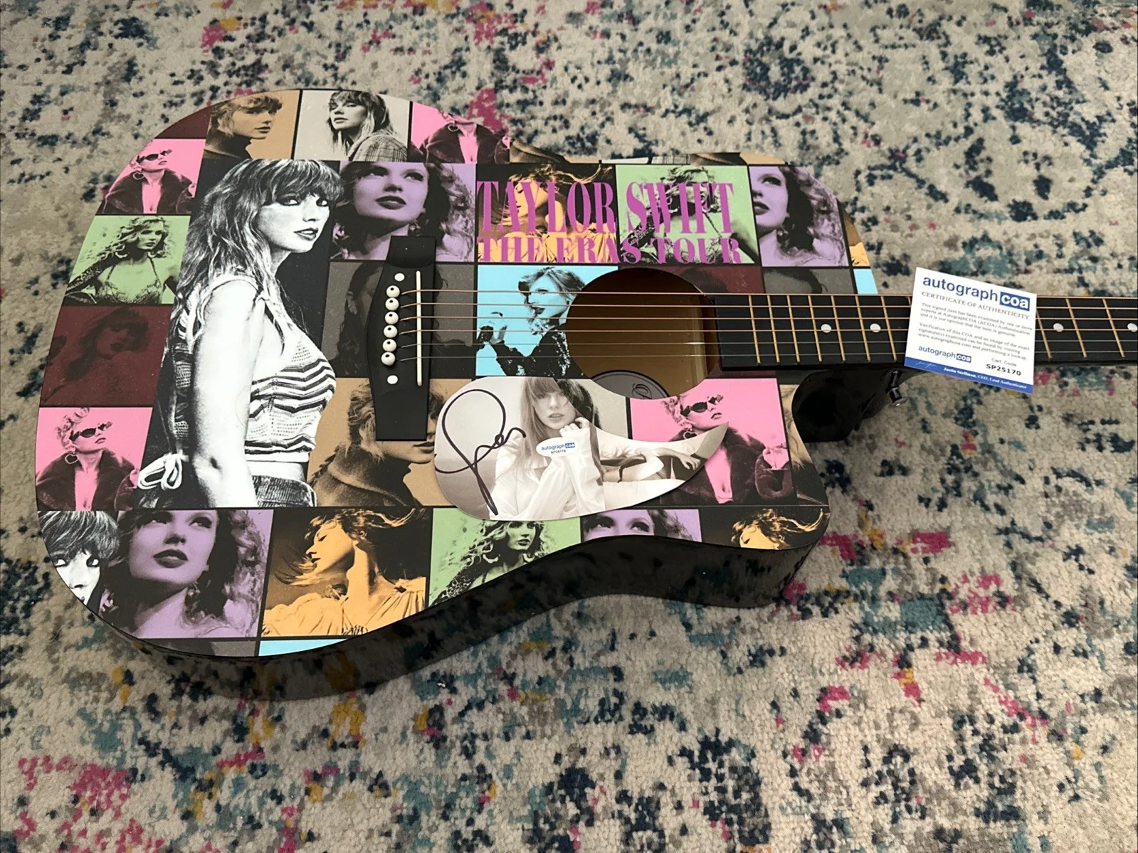 🎄🚨Rare TAYLOR SWIFT Signed CUSTOM FULL SIZE Acoustic Guitar Country ACOA🚨🎁🎅, image 2