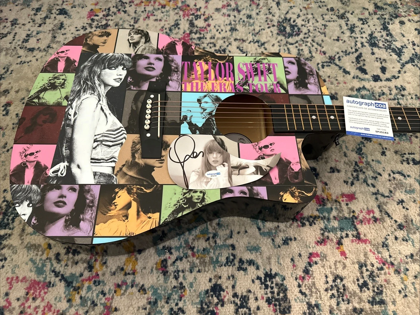 🎄🚨Rare TAYLOR SWIFT Signed CUSTOM FULL SIZE Acoustic Guitar Country ACOA🚨🎁🎅, image 2