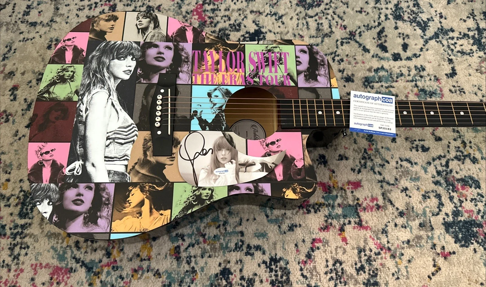 🎄🚨Rare TAYLOR SWIFT Signed CUSTOM FULL SIZE Acoustic Guitar Country ACOA🚨🎁🎅, image 3