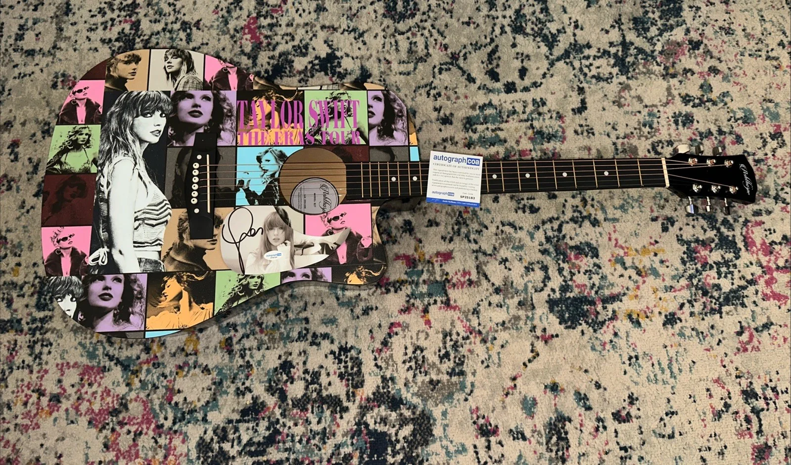 🎄🚨Rare TAYLOR SWIFT Signed CUSTOM FULL SIZE Acoustic Guitar Country ACOA🚨🎁🎅, image 4