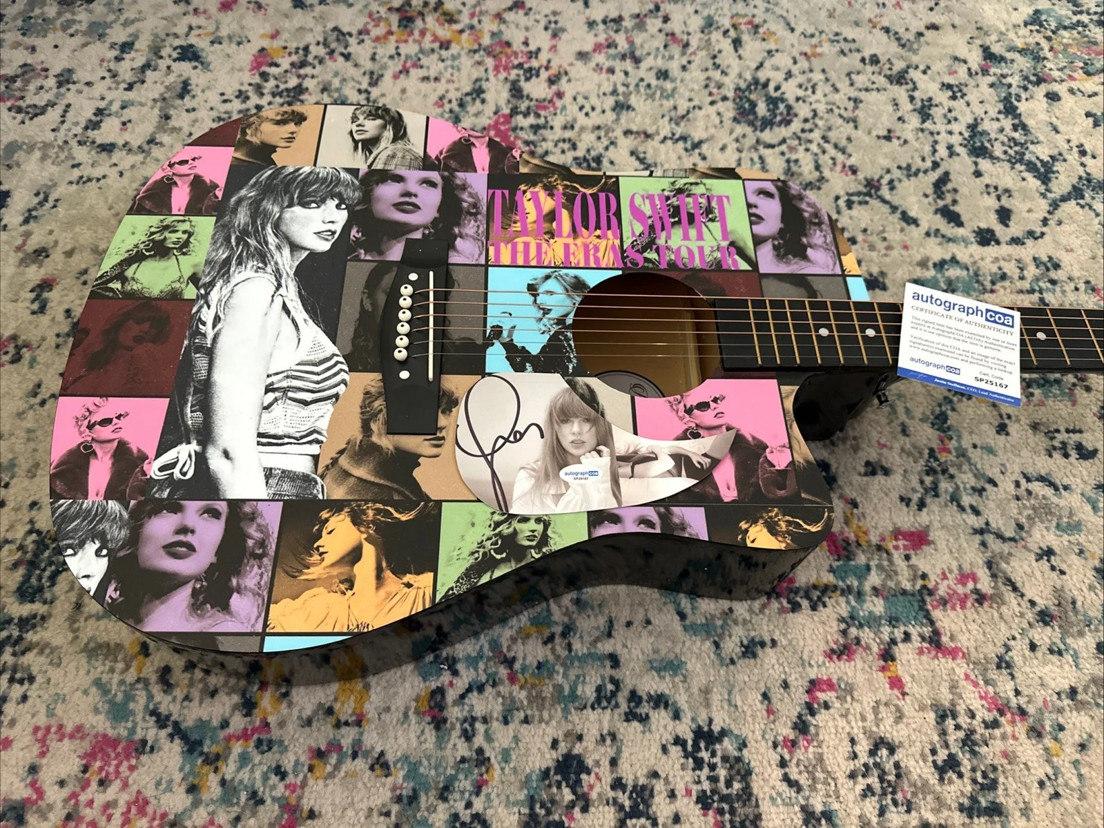 🎄🚨Rare TAYLOR SWIFT Signed CUSTOM FULL SIZE Acoustic Guitar Country ACOA🚨🎁🎅, изображение 2